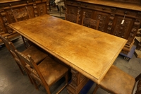 Renaissance style Diningroom set in walnut, Italy around 1900