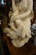 Alabaster statue signed  19th Century