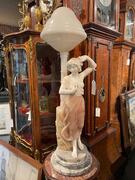 Alabaster table lamp, 103H cm 