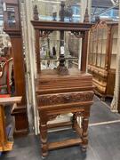 Antique Dutch oak linenpress, 70x52x186H cm 