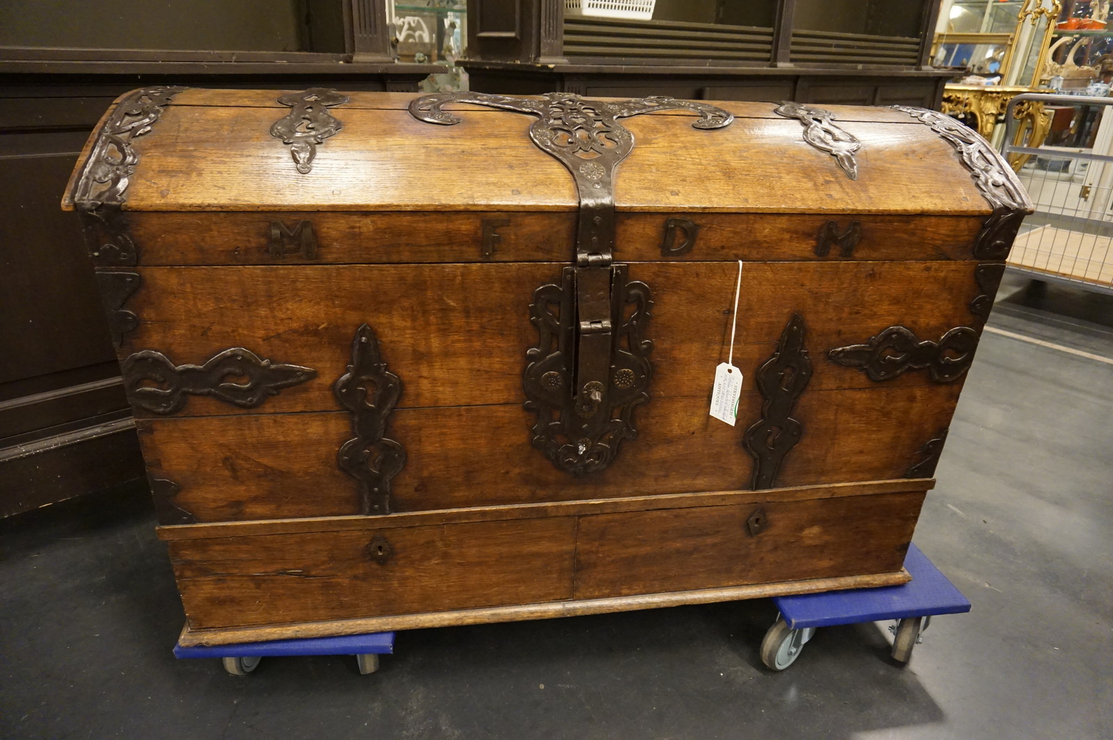 Antique Style Benderson Oak Wood Steamer Trunk from DutchCrafters