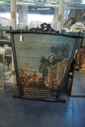 Antique painted wagon panel