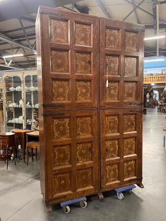 Antique Spanish 4 door cabinet 