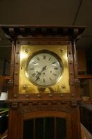 Art deco style Grandfather clock in oak, Germany early 20th C.