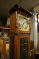 Art deco style Grandfather clock in oak, Germany early 20th C.