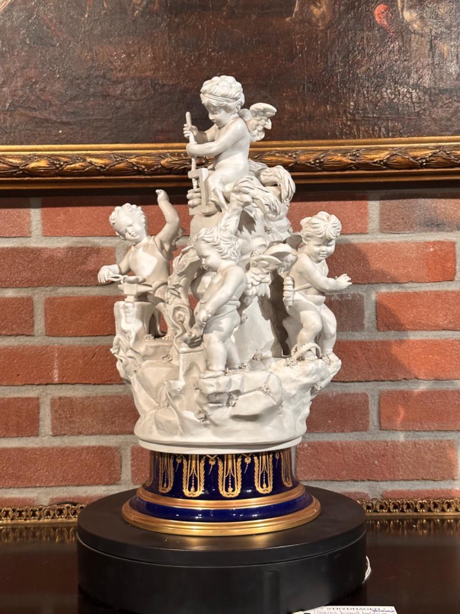 Bisque Porcelain Sculpture, 25x45h cm