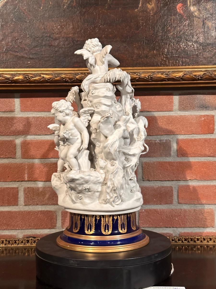 Bisque Porcelain Sculpture, 25x45h cm