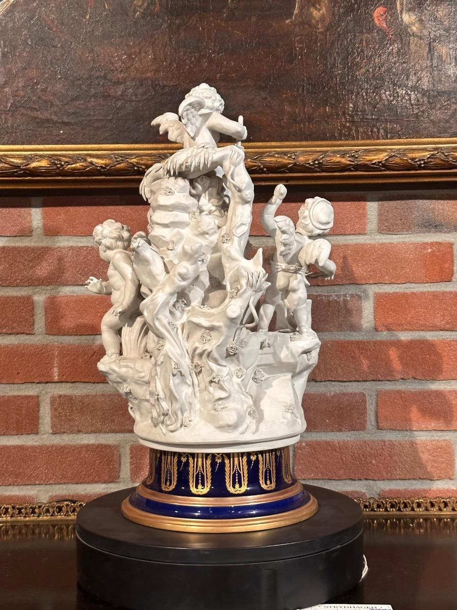 Bisque Porcelain Sculpture, 25x45h cm
