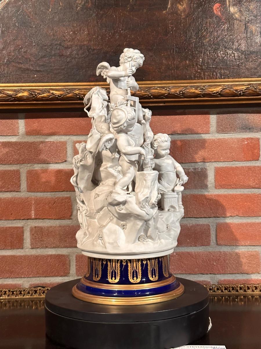 Bisque Porcelain Sculpture, 25x45h cm