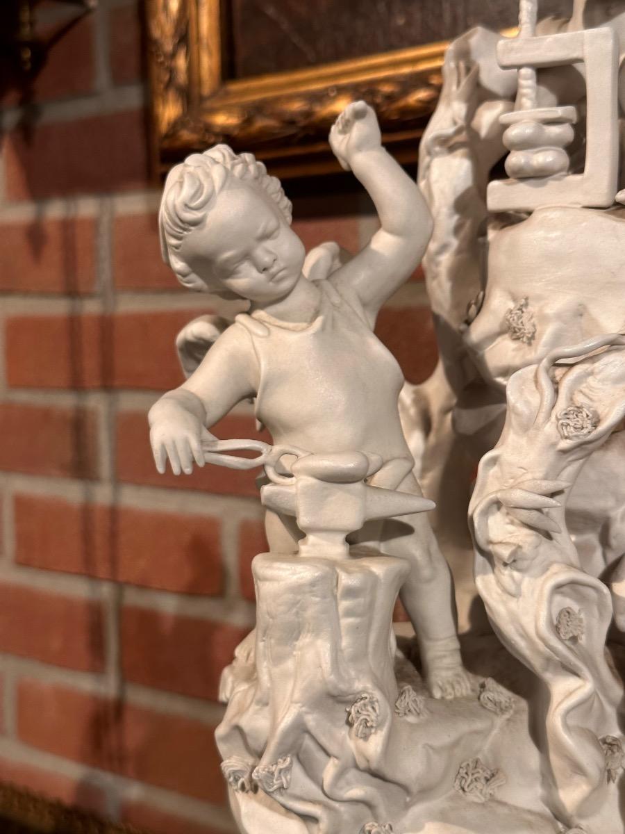 Bisque Porcelain Sculpture, 25x45h cm