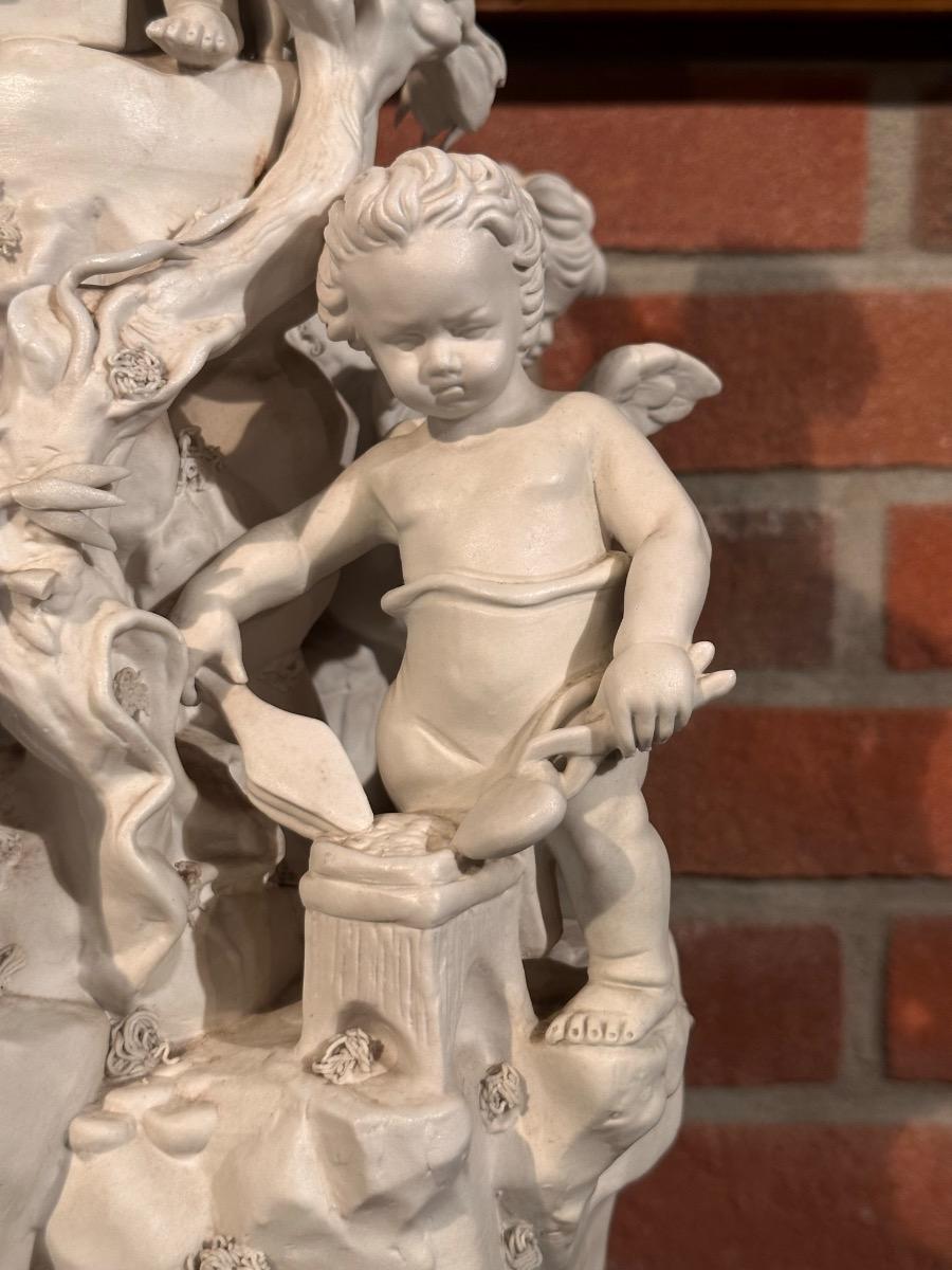 Bisque Porcelain Sculpture, 25x45h cm
