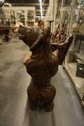 Black forest style Bear bench in wood, Germany 2nd half 19th C.