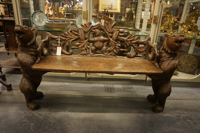 Black forest Bear bench