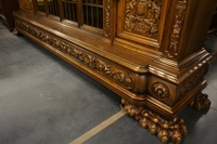 Bookcase in walnut, Germany mid 20th Century