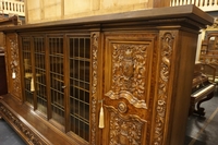 Bookcase in walnut, Germany mid 20th Century