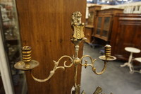 Brass fireplace tool set Around 1900