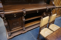 Breugels style Diningroom set in oak, France 19th century