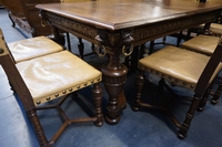 Breugels style Diningroom set in oak, France 19th century