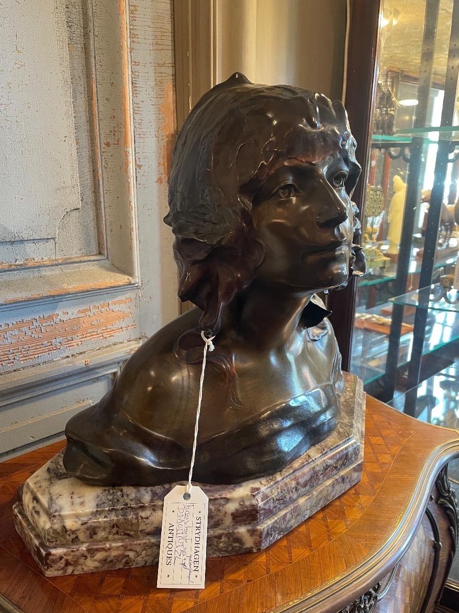 Bronze bust by Berthoud