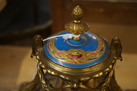 Bronze clock with Sevres porcelain 19th Century