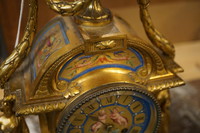 Bronze clock with Sevres porcelain 19th Century