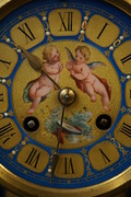 Bronze clock with Sevres porcelain 19th Century