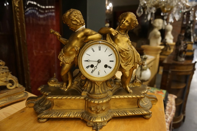 Bronze gilded clock