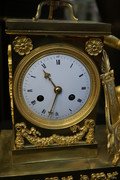 Bronze gilded Empire clock Around 1800