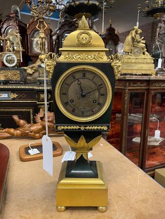 Bronze gilded Empire clock. 46 cm high 