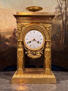 Bronze Gilded Empire Clock Signed Minet à Paris