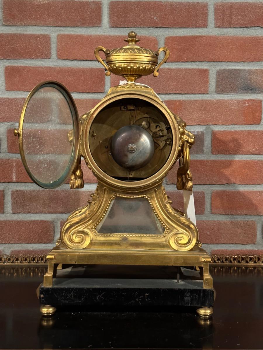 Bronze Gilded Louis XVI Pendule by Hardel, 29x17x45h cm
