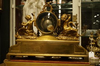 Bronze gilded Napoleon III mantle clock 19th Century