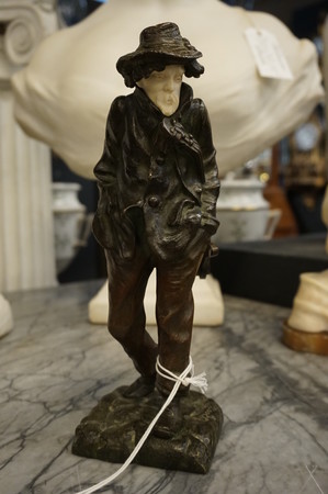 Bronze ivory statue by Rousseau