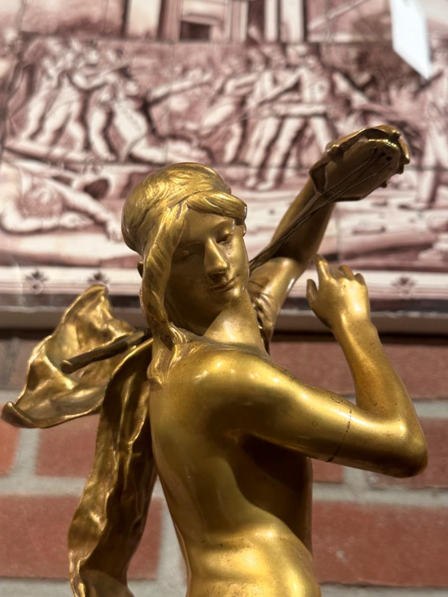 Bronze Sculpture “Cerberus” By H. Peinte, 54h cm
