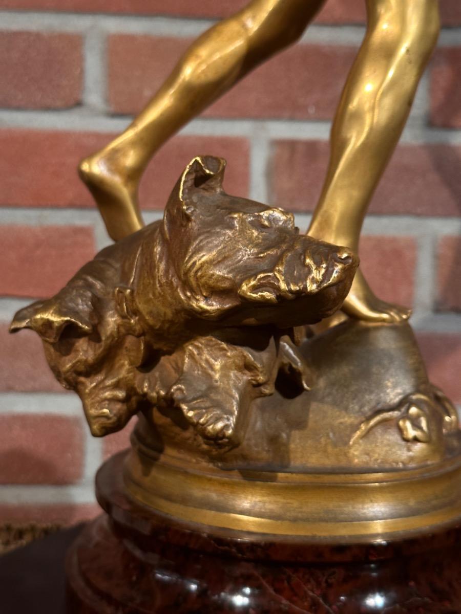 Bronze Sculpture “Cerberus” By H. Peinte, 54h cm