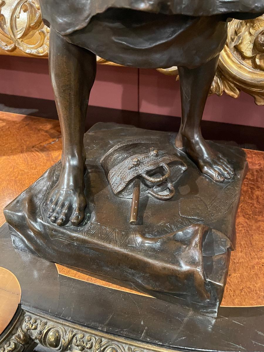 Bronze sculpture of a Tunisian musician by E. Picault