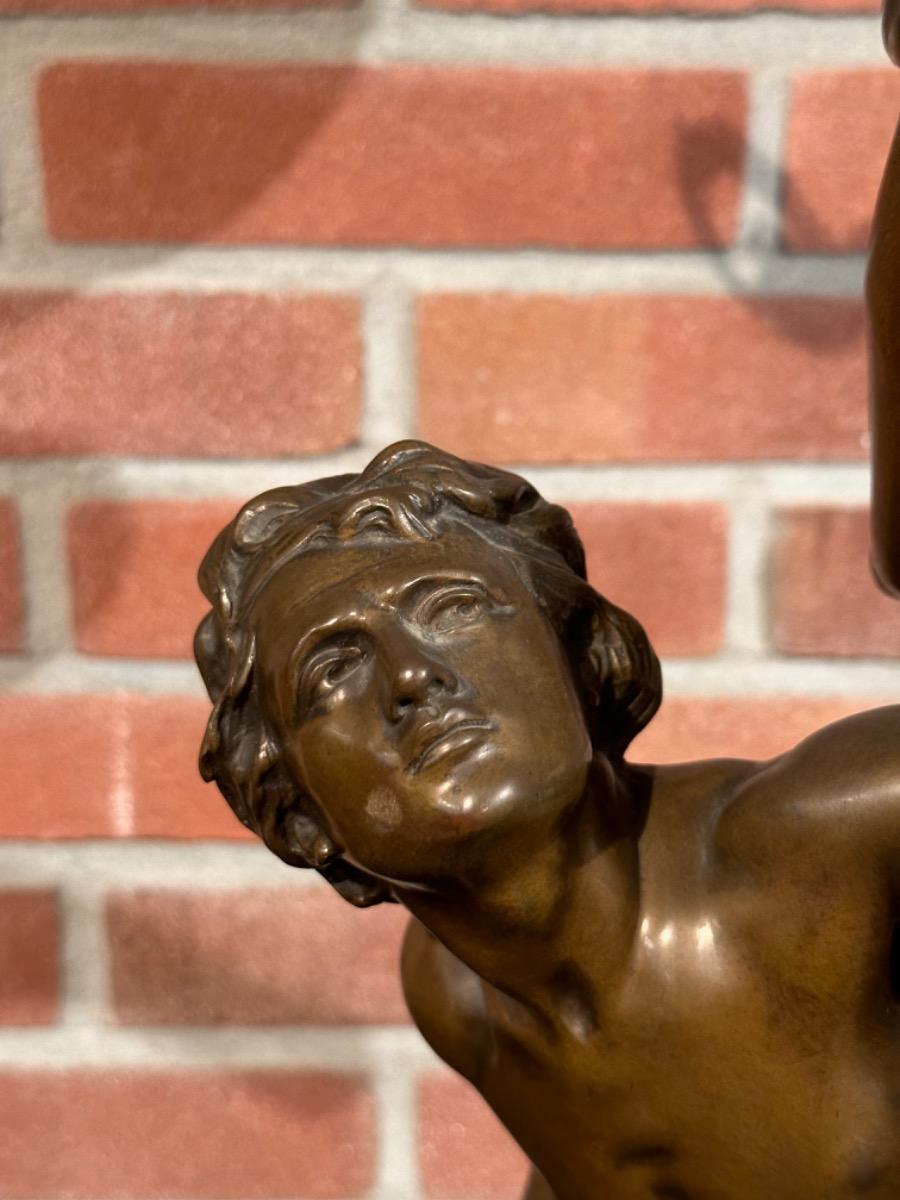 Bronze sculpture “Victoire Triomphante” signed by Vitalborny, 23x35x75h cm