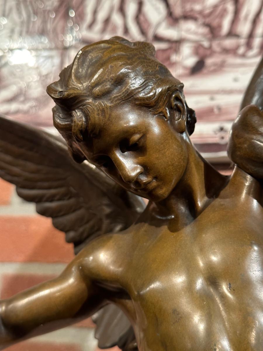 Bronze sculpture “Victoire Triomphante” signed by Vitalborny, 23x35x75h cm