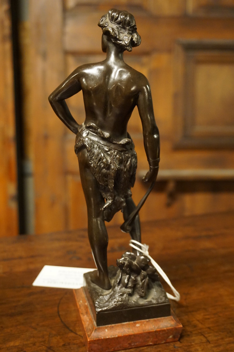 Bronze statue of David, signed A. Gaudez