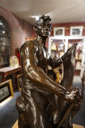 Bronze statue signed de Groot