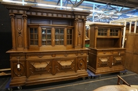 Buffet & server in oak, German early 20th C.