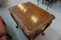 Burr walnut chippendale style table Around 1900