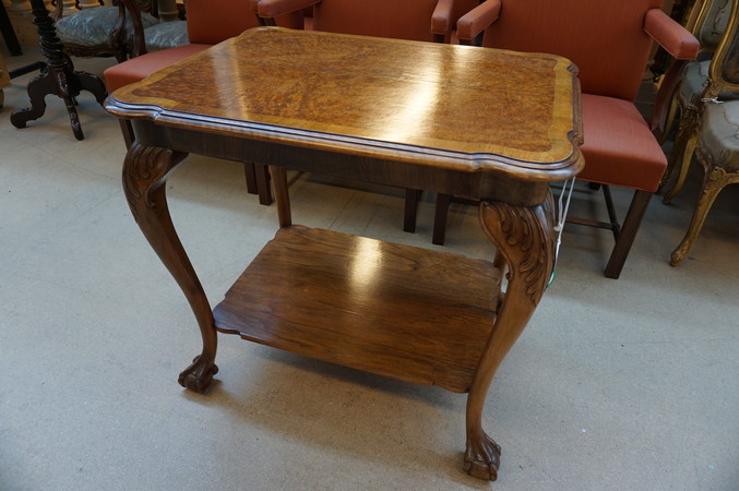 Burr walnut chippendale style table