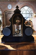 Calender table clock in marble, France 19th century