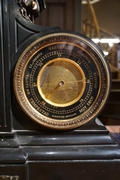 Calender table clock in marble, France 19th century