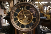 Calender table clock in marble, France 19th century