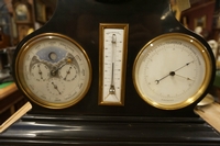 style Calender table clock in marble, France around 1900