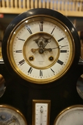 style Calender table clock in marble, France around 1900