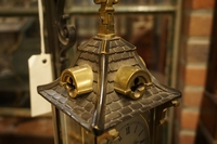 style Carriage clock in stand in bronze, France around 1900