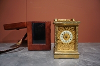 Carriage clock with repeater and chime, France around 1900